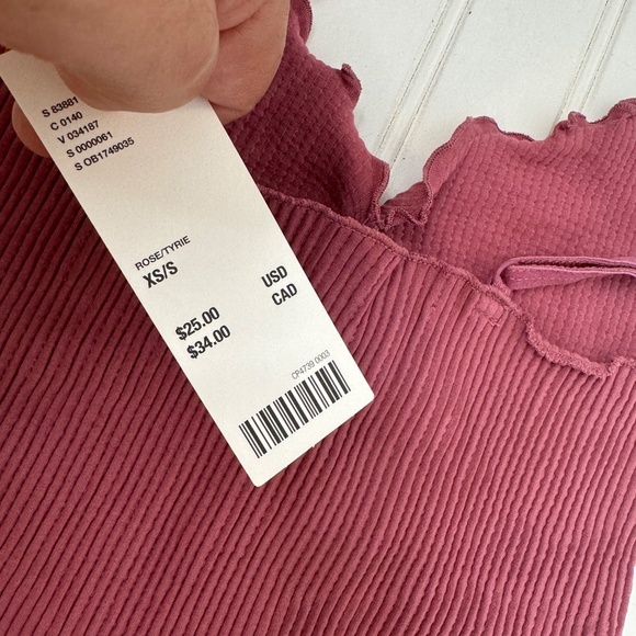 NEW Out From Under Urban Outfitters Tank XS Rose - Picture 3 of 5